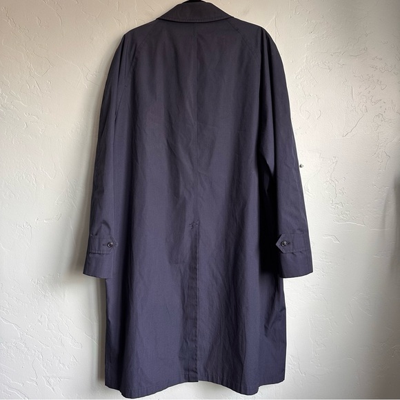 Vintage London Fog Men's Navy Blue Trench Coat Union Made Size XL 46 Regular EUC - Picture 6 of 9
